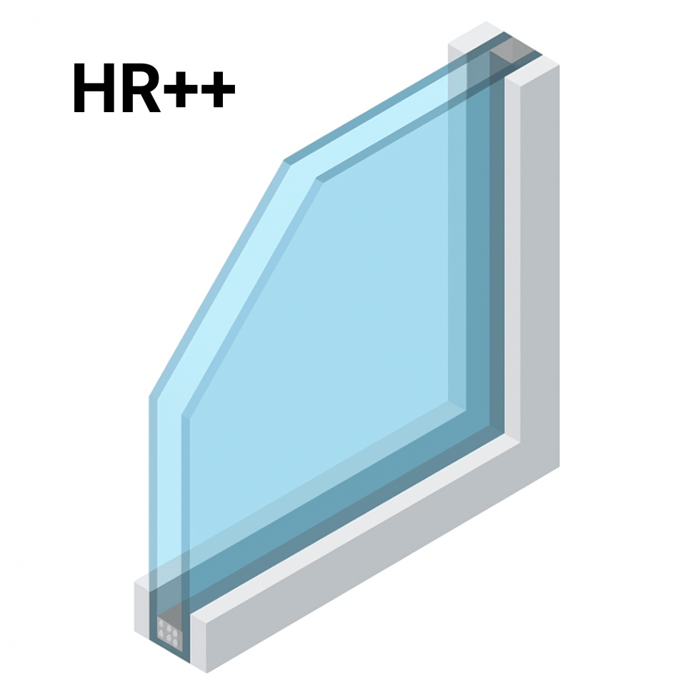 Plaatsing van HR++ dubbel glas door Van der Heide